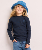 rib top met borstprint