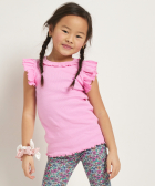 rib singlet met ruches