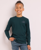 top met borstprint