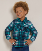 fleece overshirt met knopen