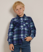 fleece overshirt met knopen