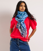 sjaal met tie-dye print